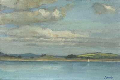 Lot 76 - Ken SYMONDS (1927-2010) Coastline Oil on board...