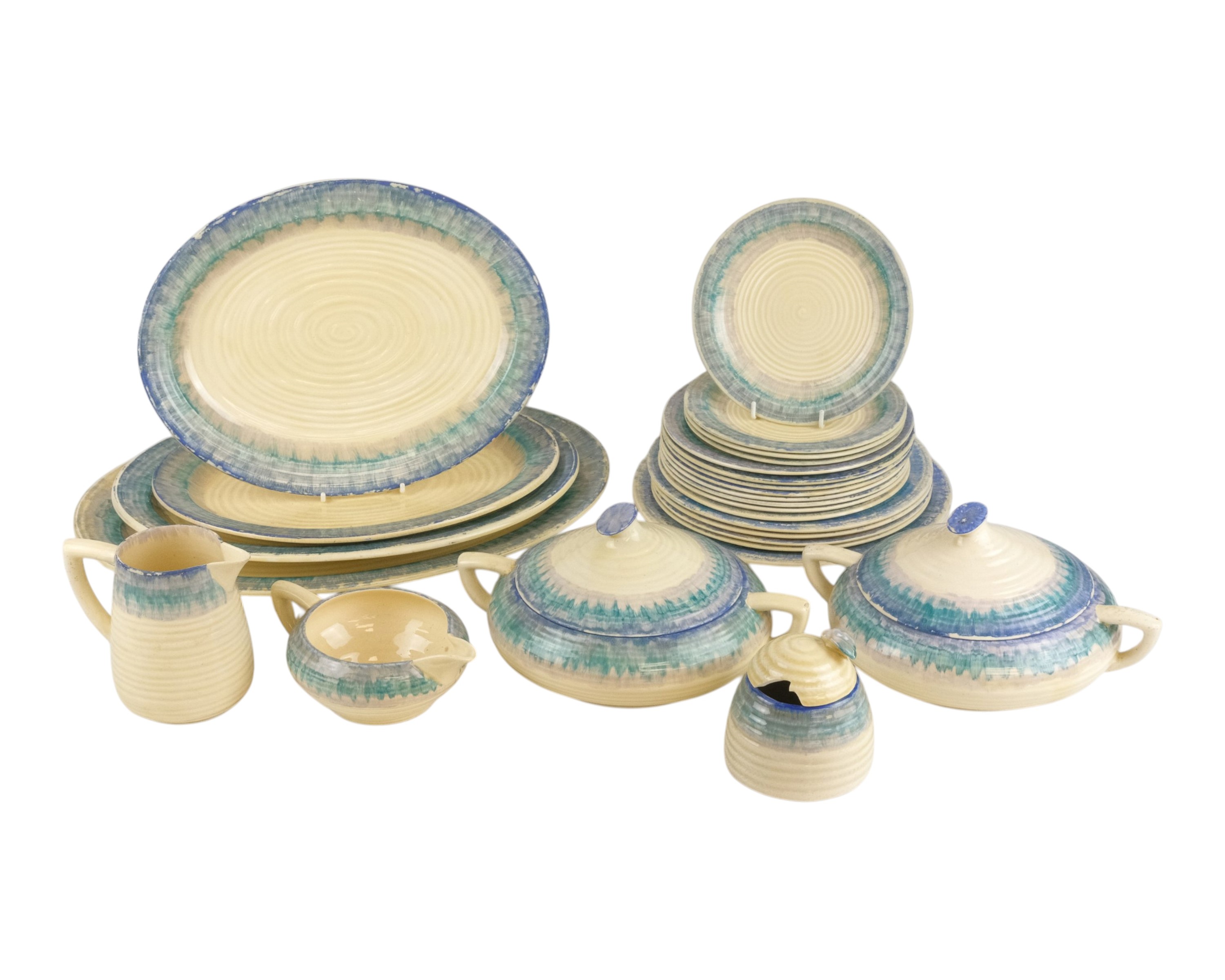 Lot 16 - A 1930s Clarice Cliff for Wilkinson Ltd 'Blue