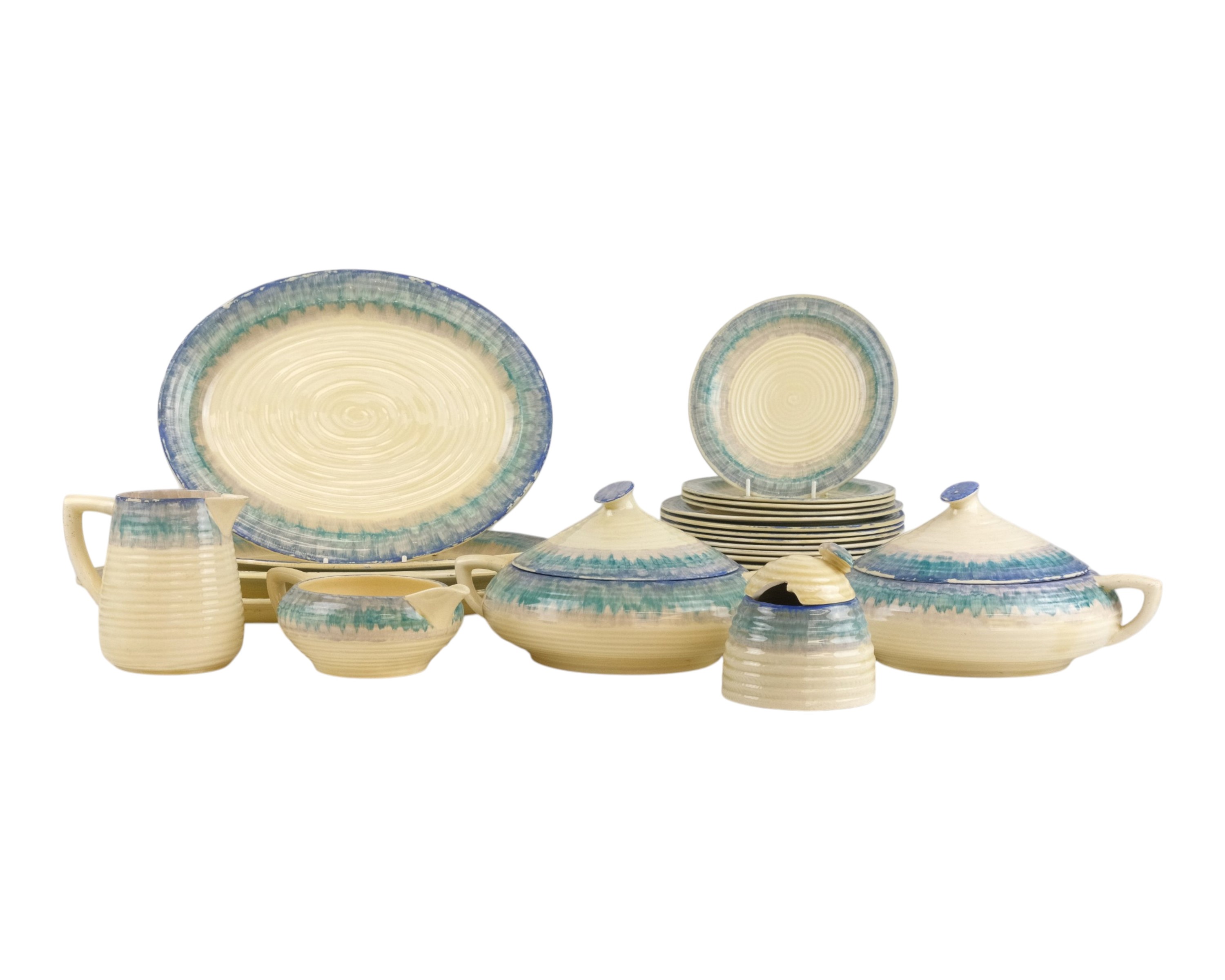 Lot 16 - A 1930s Clarice Cliff for Wilkinson Ltd 'Blue