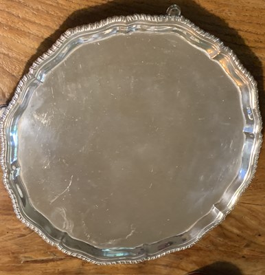 Lot 102 - A late Victorian silver tray with shaped...