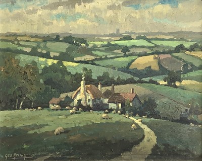 Lot 1001 - George AYLING (1887-1960) Green Fields of...