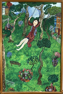 Lot 1014 - Dora HOLZHANDLER (1928-2015) Girl on a Swing...