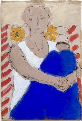 Lot 185 - John Emanuel (1948) Seated Figure Mixed media...