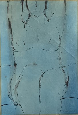 Lot 42 - John EMANUEL (1930) Nude, seated Watercolour...