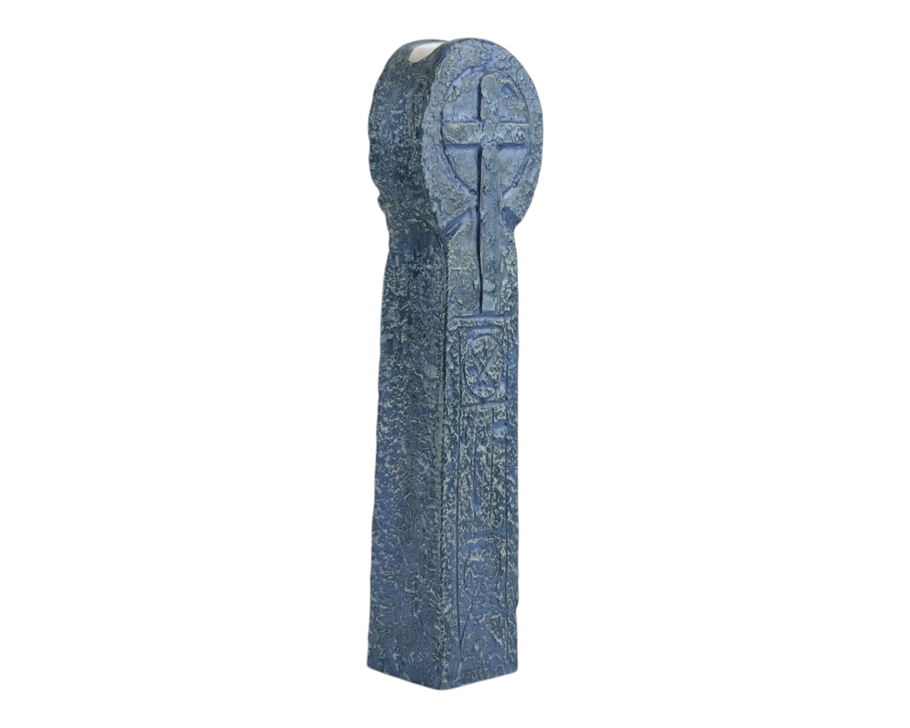 Lot 75 - A Troika pottery blue ground Celtic Cross