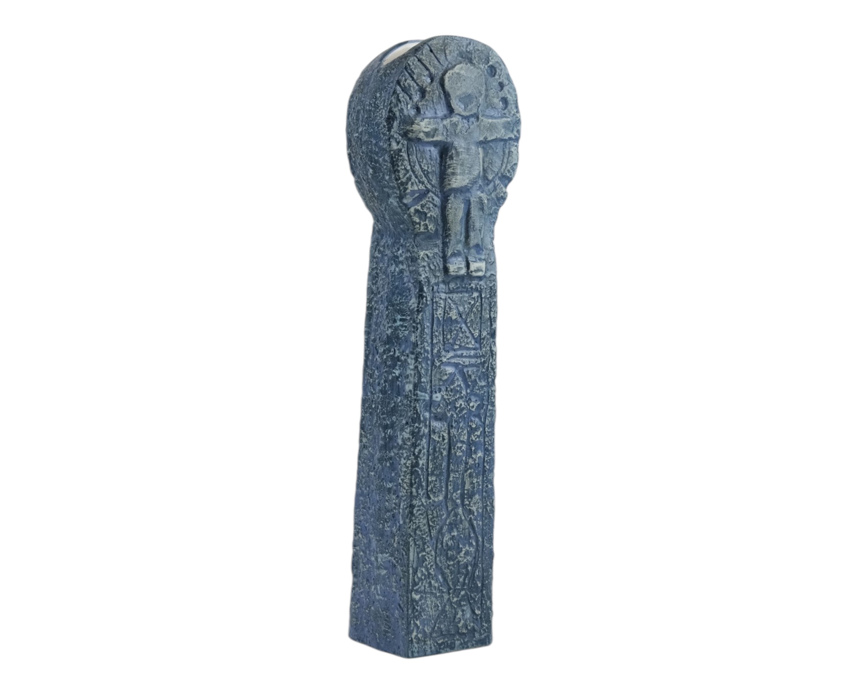 Lot 75 - A Troika pottery blue ground Celtic Cross