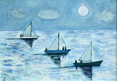 Lot 25 - Joan GILLCHREST (1918-2008) At The Regatta Oil...