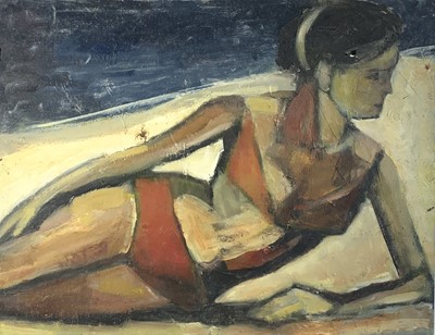 Lot 1041 - Adorateur du Soleil Post-war oil on paper...