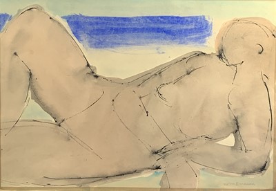 Lot 43 - John EMANUEL (1930) Reclining Nude Watercolour...