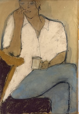 Lot 45 - John EMANUEL (1930) Model Resting Watercolour...