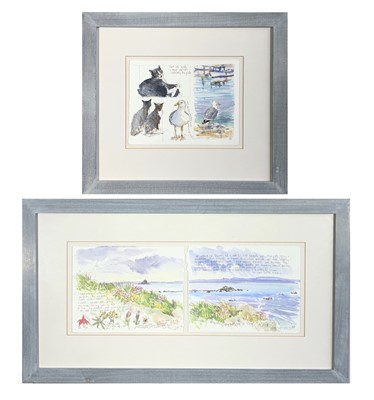 Lot 61 - Sue LEWINGTON (1956) Overlooking Mount's Bay...
