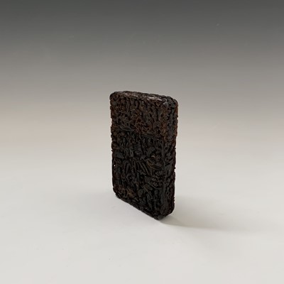 Lot 48 - A Chinese tortoiseshell card case, 19th...