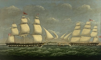 Lot 1099 - John H. WILSON (1774-1855) Two merchantmen off...