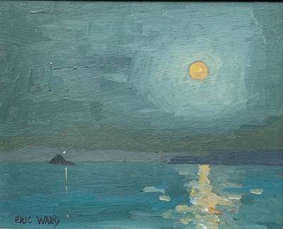 Lot 120 - Eric WARD (1945) Harvest Moon Over Godrevy...