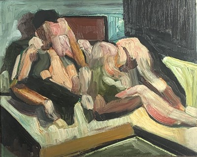Lot 112 - Colin SCOTT (1941-2006) Reclining figures Oil...