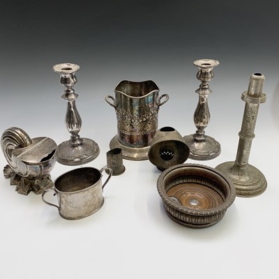 Lot 12 - A Victorian nautilus shell silver plated spoon...