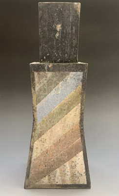 Lot 523 - Elizabeth RAEBURN (b.1943) A large Raku fired...