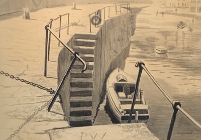 Lot 77 - Marjorie MORT (1906-1989) Mousehole Harbour...