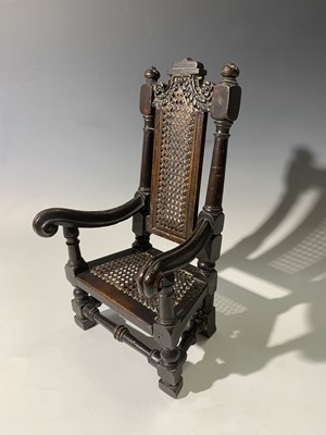 Lot 2 - An extremely rare William and Mary, walnut...