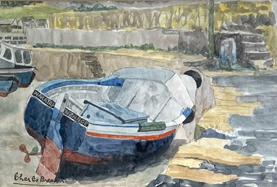Lot 166 - Charles BREAKER (1906-1985) Newlyn Old Harbour...