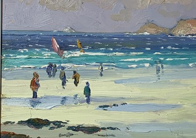 Lot 88 - Bob VIGG (1932-2001) Windsurfing Sennen Oil on...