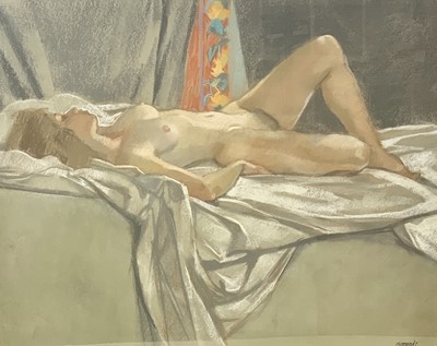 Lot 35 - Ken SYMONDS (1927-2010) Valerie on White Sheet...