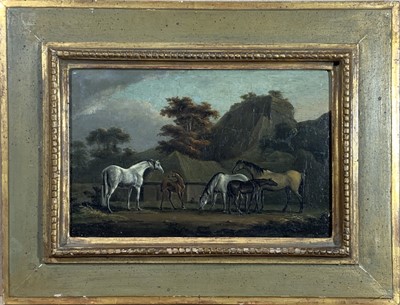Lot 1122 - George STUBBS(Follower) (1724-1806) Horses in...