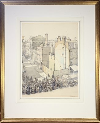 Lot 1156 - Gwen MAY (XX) Crowds lining the streets of...