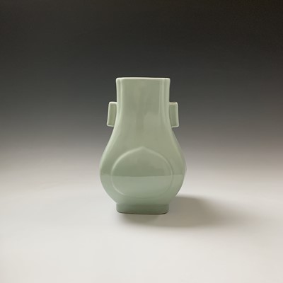 Lot 10 - A Chinese celadon hu-form vase, Guangxu Period,...