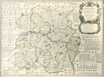 Lot 1331 - Map, handcoloured Eman. BOWEN (1694-1767)...