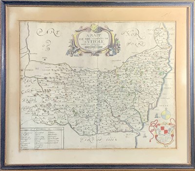 Lot 1334 - Map, handcoloured Richard Blome A Map of the...