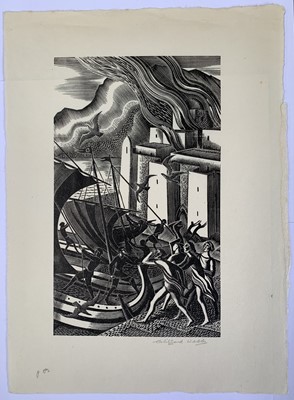 Lot 1410 - Clifford Cyril WEBB (1895-1972) Burning City...