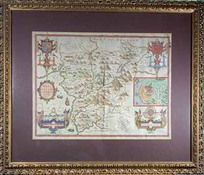 Lot 1328 - Map, brightly hand coloured John SPEEDE...