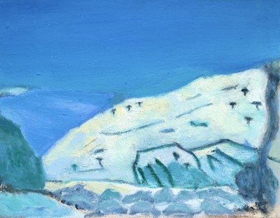 Lot 227 - Bob BOURNE (1931) Blue Sky Landscape Oil on...