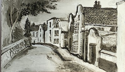 Lot 232 - Fred YATES (1922-2008) West Country Street Oil...