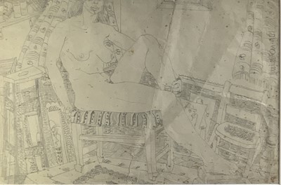 Lot 236 - Maurice SUMRAY (1920-2004) Seated Nude, 1941,...