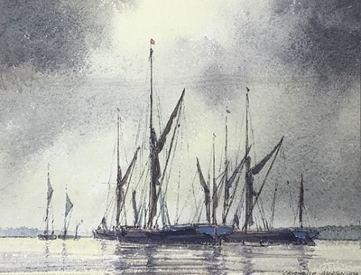 Lot 1165 - Cavendish MORTON (1911-2015) Barges Lying in...