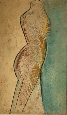 Lot 238 - Mary STORK (1938-2007) Standing Nude Mixed...
