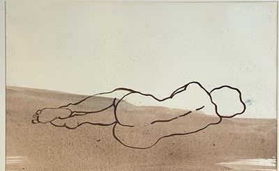 Lot 1199 - Reclining Nude Ink and wash 58x73cm framed...