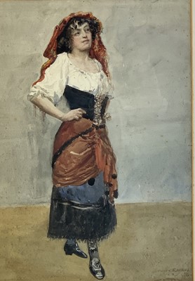 Lot 1216 - Edward RENARD (XIX-XX) The Red Shawl...