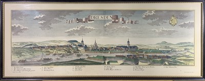 Lot 1336 - Map, handcoloured Dresden Reproduction after...