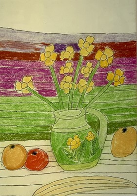 Lot 278 - Bryan PEARCE (1929-2006) Yellow flowers in...