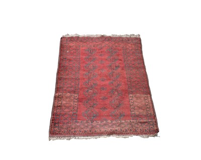 Lot 449 - An Afghan rug, with eight rows of two...