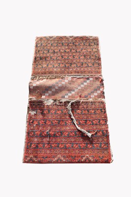 Lot 452 - A Turkoman saddle bag, each face with...