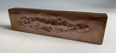 Lot 548 - An Arts and Crafts period Newlyn copper triple...