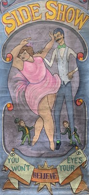 Lot 118 - A large hand painted poster - 'Side Show - You...