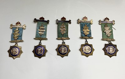 Lot 226 - RAOB Medals - 5 Silver gilt and enamel, Roll...