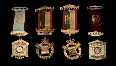 Lot 235 - RAOB Medals - 4 silver gilt Medals issued for...