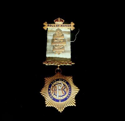 Lot 260 - RAOB Medals - 9ct gold Roll of Honor Medal...