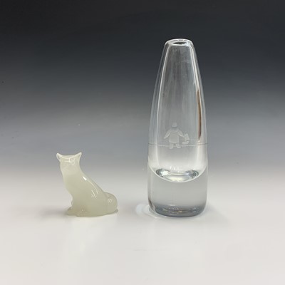 Lot 932 - A Hadeland, Norway opaque glass figure of a...